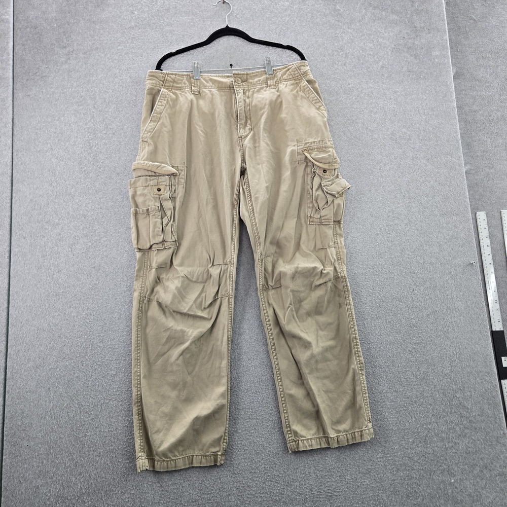 VINTAGE Hurley Men Pants 34X32 Khaki Cargo Gorpcore Y2K Skate Baggy READ